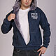 Men's jacket with zipper, hoodie and fur inside Western. Sweatshirts for men. Lara (EnigmaStyle). My Livemaster. Фото №4