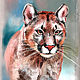  Cougar (Cougar, mountain lion). Print from the author's work, Pictures, St. Petersburg,  Фото №1