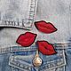 A beaded brooch red Lips, a brooch in the shape of lips, red lipstick. Brooches. Zveva. My Livemaster. Фото №4