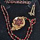 Vintage garnet necklace red brass. Vintage necklace. Antiki777. Online shopping on My Livemaster.  Фото №2
