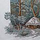 Вышитая картина: "Зима в деревне". Картины. Жанна Ошкай (rabota-ghanna). Ярмарка Мастеров.  Фото №4