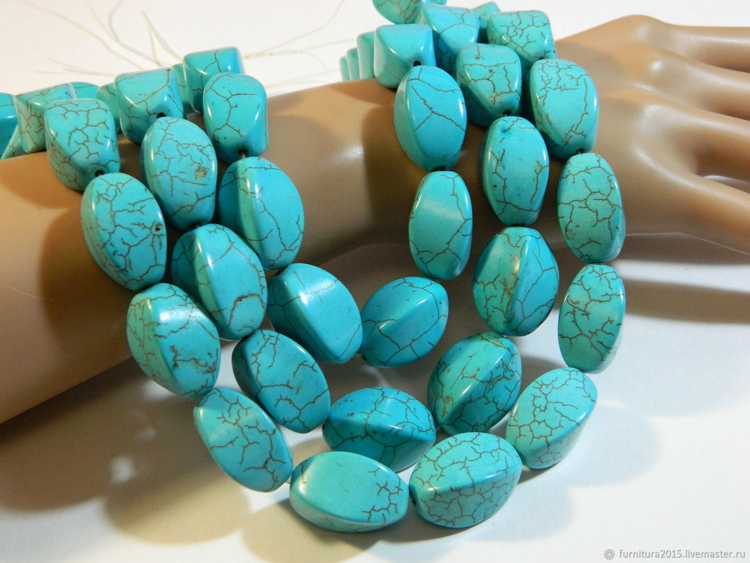 Howl turquoise, large beads. pcs, Beads1, Saratov,  Фото №1