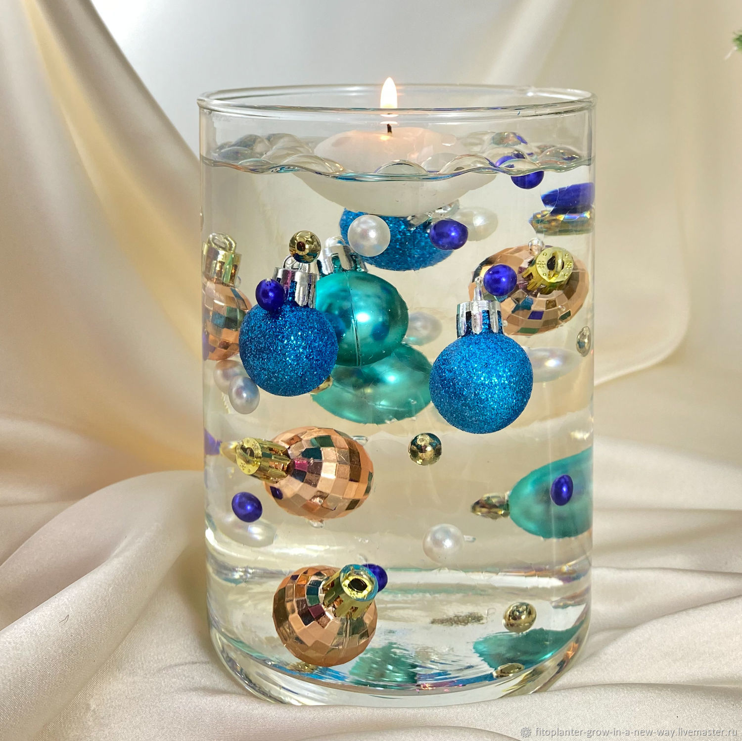 Ваза для свечей новогодняя "Волшебная ваза SBlue Gold" в интернет ...