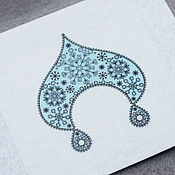 Материалы для творчества handmade. Livemaster - original item Felt pattern for Kokoshnik Turquoise Brooch. Handmade.