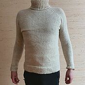 Одежда handmade. Livemaster - original item Beige wool sweater. Handmade.