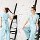 Заказать Комбинезон-трансформер Лазурь. Dudu-dress. Ярмарка Мастеров. . Комбинезоны Фото №3