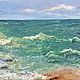 Картина маслом морской пейзаж Бирюзовое море, Картины, Тула,  Фото №1