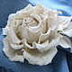 Silk flowers.Brooch pin WHITE ROSE . Wild silk. Brooches. Irina Vladi. Online shopping on My Livemaster.  Фото №2