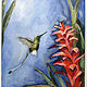 Hummingbird Oil painting 30 x 40 cm Tropical bird. Pictures. Viktorianka. Online shopping on My Livemaster.  Фото №2