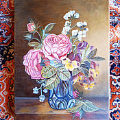 Картины и панно handmade. Livemaster - original item Oil painting of flowers, still life with flowers. Handmade.