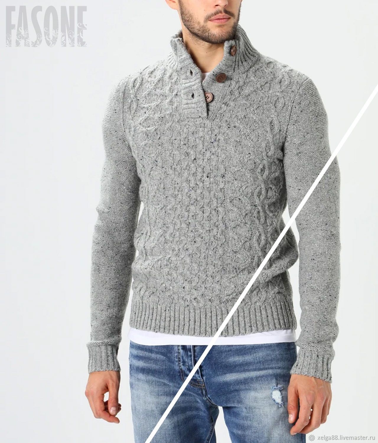 Jerseys: Men's Tweed Sweater Men's High Neck Sweater, Mens sweaters, Moscow,  Фото №1