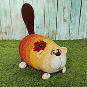 Куклы и игрушки handmade. Livemaster - original item Sunny Kitty. Large knitted toys. Handmade.