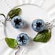 'Blueberry leaf ' pendant and earrings, Jewelry Sets, Troitsk,  Фото №1