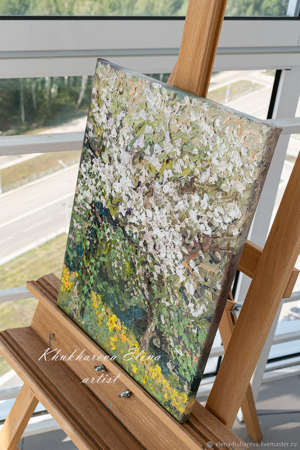 Картина с цветущими деревьями “Музыка жизни” 30х40 см в интернет ...