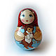 Tumbler 'Kate Matreshkina with puppy collie' (with bells), Dolls1, Sarov,  Фото №1