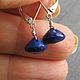Серьги "Blue skirt" из серебра с лазуритом. Серьги классические. Наталья (serna-jewelry). Интернет-магазин Ярмарка Мастеров.  Фото №2