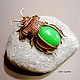 Order Beetle brooch in a sweater, brooch with chalcedony, funny brooch. Leybina Julia (Julia Lizard). Livemaster. . Brooches Фото №3