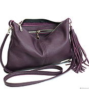 Сумки и аксессуары handmade. Livemaster - original item Purple leather Crossbody bag-A leather clutch for the evening. Handmade.