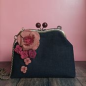 Детская сумка "Purple roses" + резинка и заколка