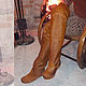 Botas sobre la rodilla: botas de piel de Pony de pelo rojo, Knee-high boots, Rimini,  Фото №1