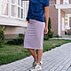Skirt knitted pastel lilac, Skirts, Tolyatti,  Фото №1