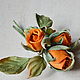 Orange bouquet. Brooches. LIUDMILA SKRYDLOVA (flower glade). Online shopping on My Livemaster.  Фото №2