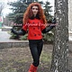 Красное полупальто с черным мехом норки, Пальто, Брянск,  Фото №1