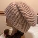 Заказать Зимняя шапка из ангоры. Handmade by NINA Pokrovskaya (nina-p-knitting). Ярмарка Мастеров. . Шапки Фото №3