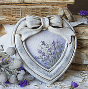 Textile House-pendant with embroidery. Lavender. Guardian
