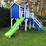 Деревянный игровой детский домик
