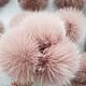 POM-poms: Arctic Fox dusty rose. Pompons. beanie hand made for your favorite. My Livemaster. Фото №4