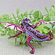 Order LEELA miniature dragon brooch. Sculptural embroidery. Elena Borkova (divelen). Livemaster. . Brooches Фото №3