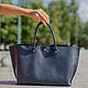 Women's leather bag blue, Classic Bag, Moscow,  Фото №1