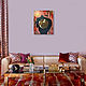 Interior design wall clock picture of a Woman with grapes, Art Deco. Watch. happiness-art. My Livemaster. Фото №5