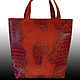 'Red crocodile' red suede bag-pack, Classic Bag, Novosibirsk,  Фото №1