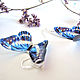 Transparent Earrings Blue White Butterflies Epoxy Resin Boho. Earrings. WonderLand. Online shopping on My Livemaster.  Фото №2