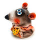 Ceramic figurine ' Rat with cheese'. Figurine. aboka. Online shopping on My Livemaster.  Фото №2