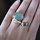 Gold ring with aquamarine and diamonds. 750. Rings. Alexandra Terekhova ATG-gallery. My Livemaster. Фото №6