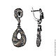 Серьги. Чалма Восточной красавицы. (KU&KU). Серьги классические. KU&KU Jewelry (Ку-энд-Ку) (ku-and-ku). Интернет-магазин Ярмарка Мастеров.  Фото №2