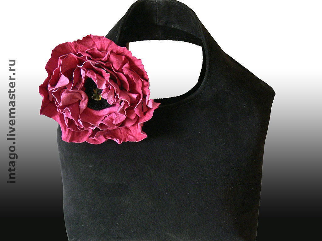 Bag and brooch (2 in 1). 'Pink poppy', Classic Bag, Novosibirsk,  Фото №1