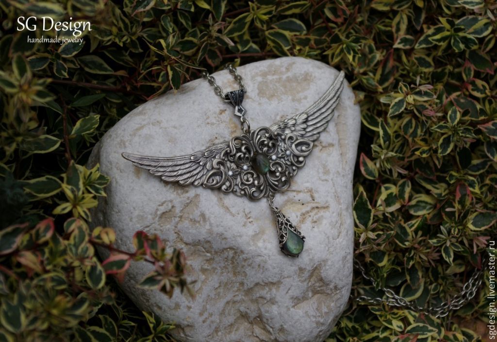 Pendant silver 'Avila' Labradorite, Pendants, Yalta,  Фото №1
