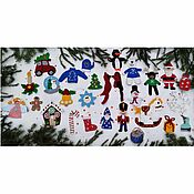 Сувениры и подарки handmade. Livemaster - original item New Year souvenirs: Christmas tree toys, Christmas magnets, Set of 28. Handmade.
