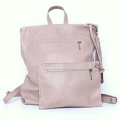 Сумки и аксессуары handmade. Livemaster - original item Urban Leather Backpack Pink Medium Casual Leather. Handmade.