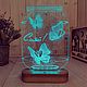 Ночник "Бабочки". Ночники. PictLab Мастерская. Интернет-магазин Ярмарка Мастеров.  Фото №2