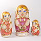 Russian nesting doll. Matryoshka, painted doll, russian souvenir