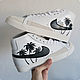 Кроссовки белые Nike Blazer унисекс, кастом, пальмы, ручная роспись. Кроссовки. Olgavolgoart. Роспись одежды и обуви. Кастом. Ярмарка Мастеров.  Фото №7
