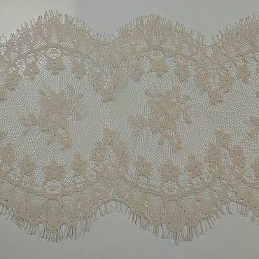 Материалы для творчества ручной работы. Ярмарка Мастеров - ручная работа Кружево шантильи для отделки край пудровый Италия. Handmade.
