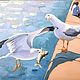 Картина с птицей:"Везучая чайка" Морской пейзаж с чайкой, Картины, Москва,  Фото №1