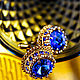 Cufflinks: Renata. color: Sapphire in gold. jewelry for men. Cuff Links. LADY-LIZA jewelry shop. My Livemaster. Фото №5