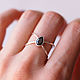Infinity Silver Ring with Black Cubic Zirconia, Rings, Moscow,  Фото №1